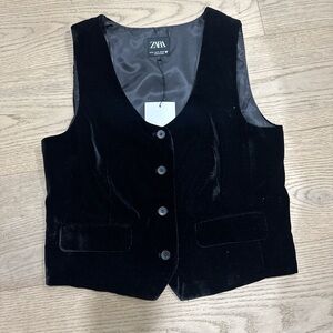 Zara Women's Elegant Black Vest